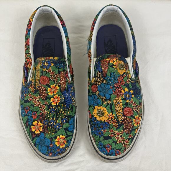 Vans X Liberty Of London Floral Classic Slip On Sneakers Womens 8.5 Mens 7 - Picture 1 of 9